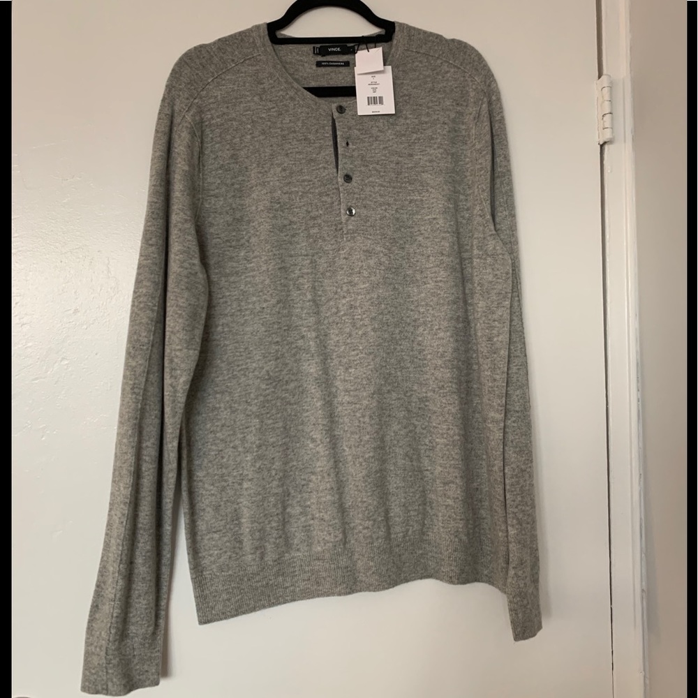 NWT Vince cashmere long sleeve Henley